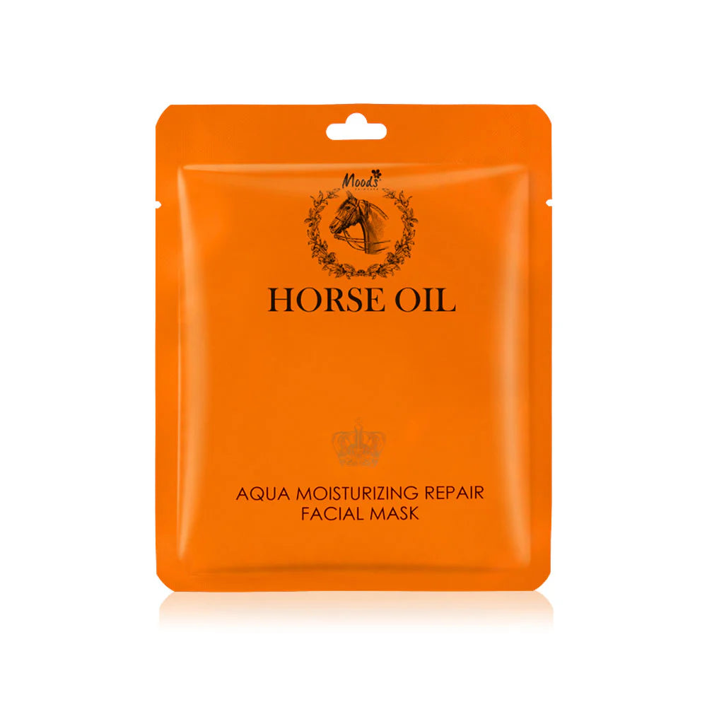 Moods Skin Care Horse Oil Aqua Moisturizing Repair Facial Mask 30ml