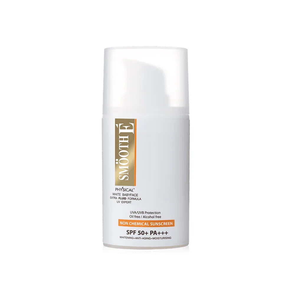 Smooth E Sunscreen - Physical White Extra Fluid SPF50+/PA+++ - Beauty Buddy
