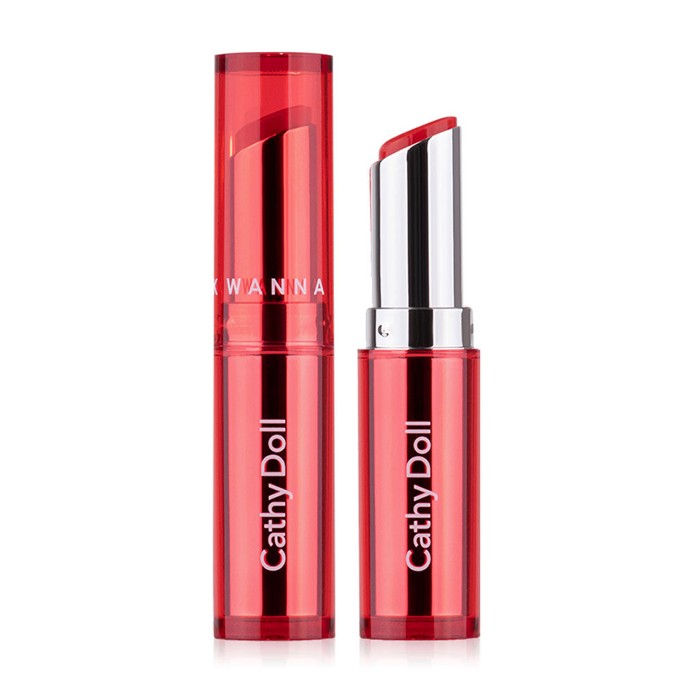 Cathy Doll Lipstick - #01 Will Be Red, Moisturizing Glossy Formula - Beauty Buddy