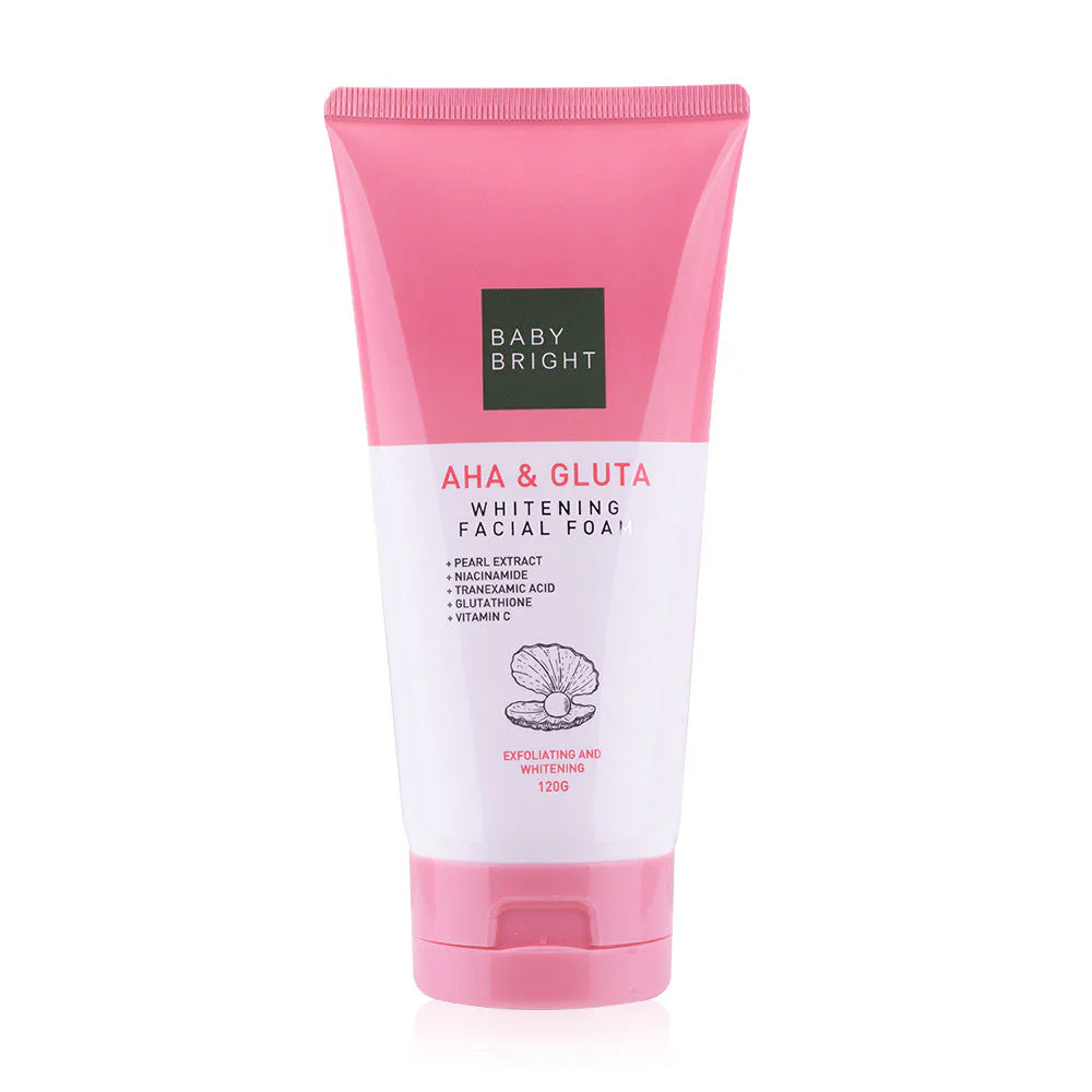 Baby Bright Facial Foam - AHA & Glutathione Whitening - Beauty Buddy