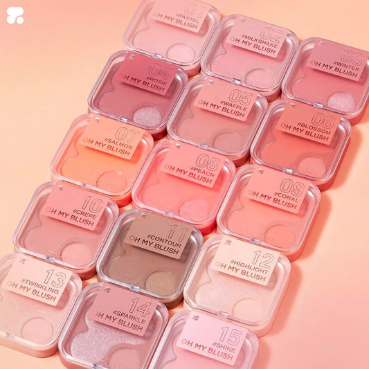 2P Original Blush - Milkshake Shade, Matt & Shimmer Finish - Beauty Buddy