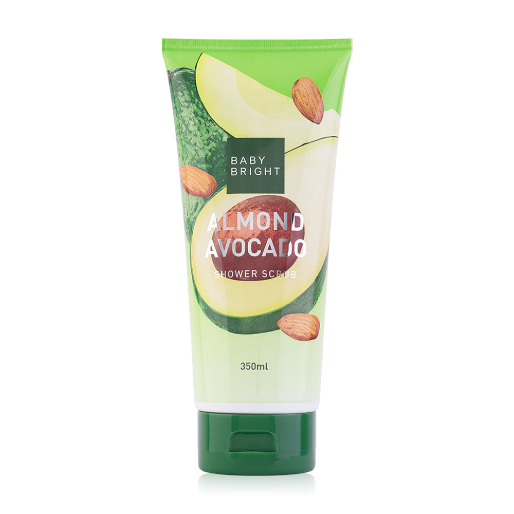 Baby Bright Shower Scrub - Almond & Avocado Extract 350ml - Beauty Buddy