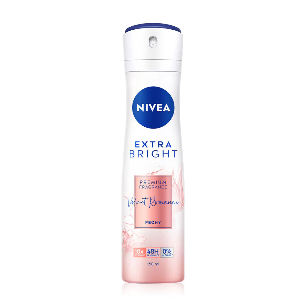 NIVEA Deodorant Spray - Extra Bright Peony with Vitamin C - Beauty Buddy