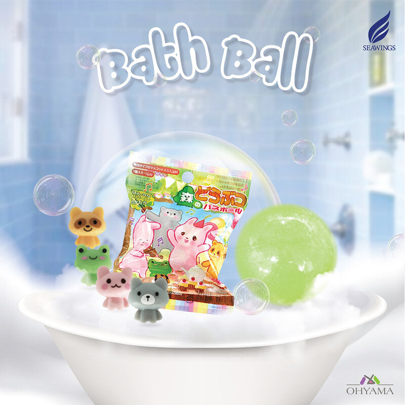 SEAWINGS Animal Bath Ball 55g Rose Scent