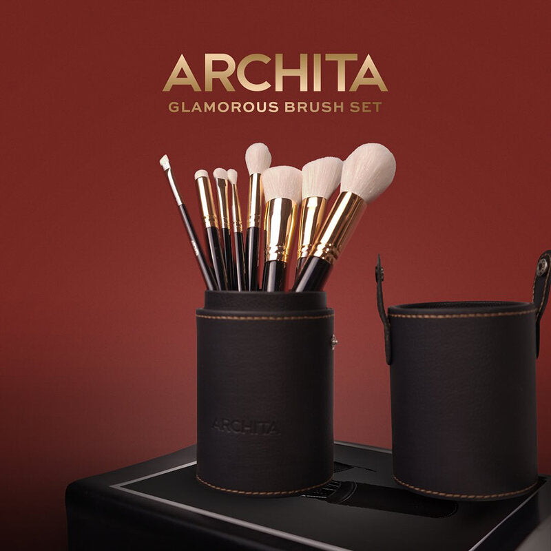 ARCHITA Brush Set - Glamorous Makeup Brushes with Bag - Beauty Buddy
