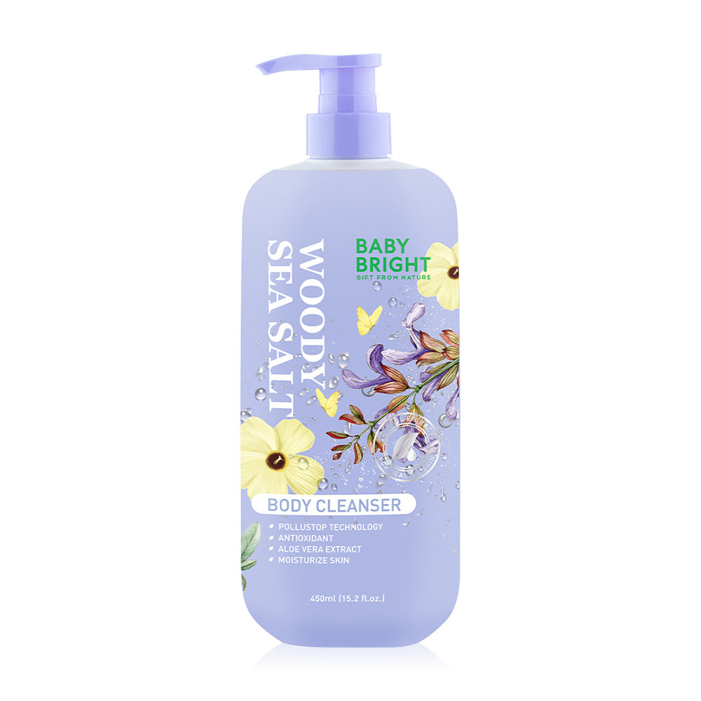 Baby Bright Body Cleanser - Woody Sea Salt 450ml - Beauty Buddy