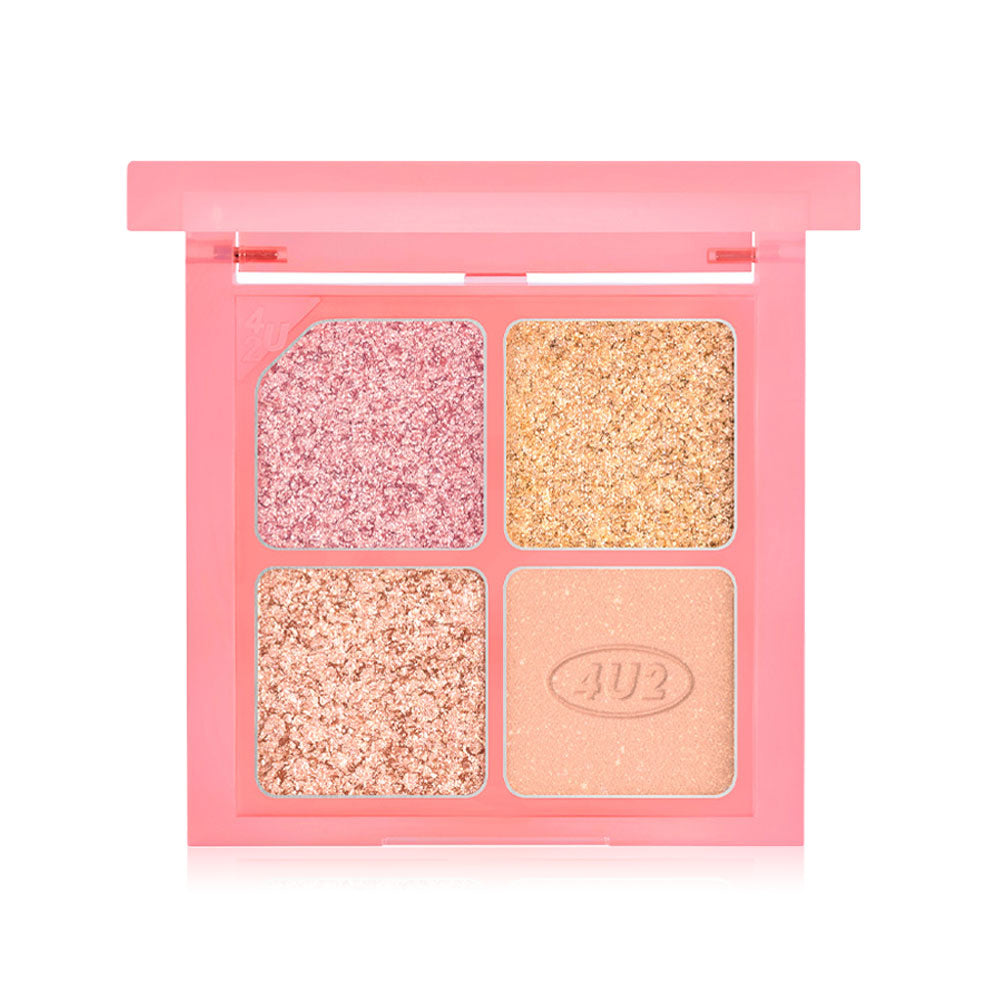4U2 Eyeshadow Palette - 4.4g Rose Quartz with Dense Texture - Beauty Buddy
