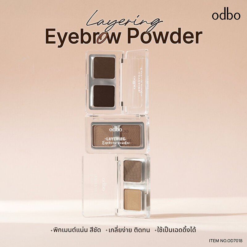 ODBO Eyebrow Powder Palette - 2 Shades, Waterproof Formula - Beauty Buddy