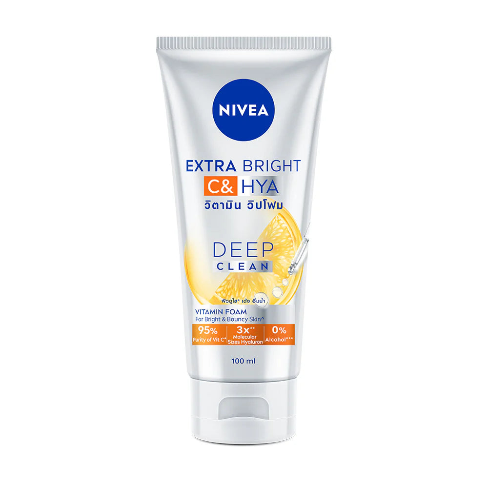 NIVEA Facial Cleanser - Extra Bright C&Hya Vitamin Foam 100ml - Beauty Buddy