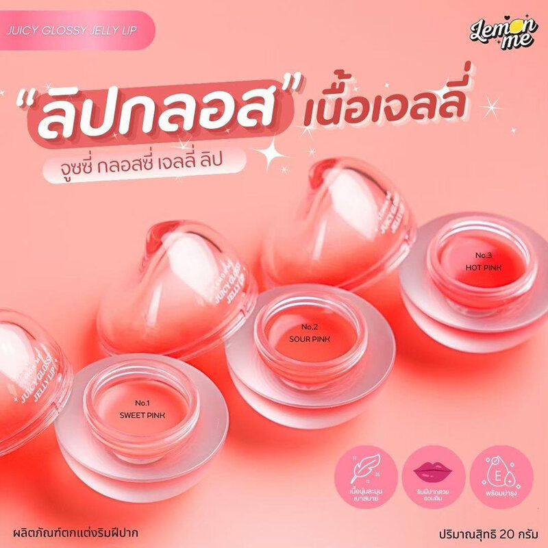 Lemon Me Lip Gloss - Juicy Jelly in Sweet Pink - Beauty Buddy