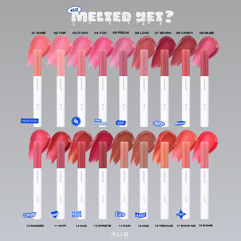 4U2 Lipstick - Melted Yet? #03 D Day - Juicy Color & Mint Scent - Beauty Buddy