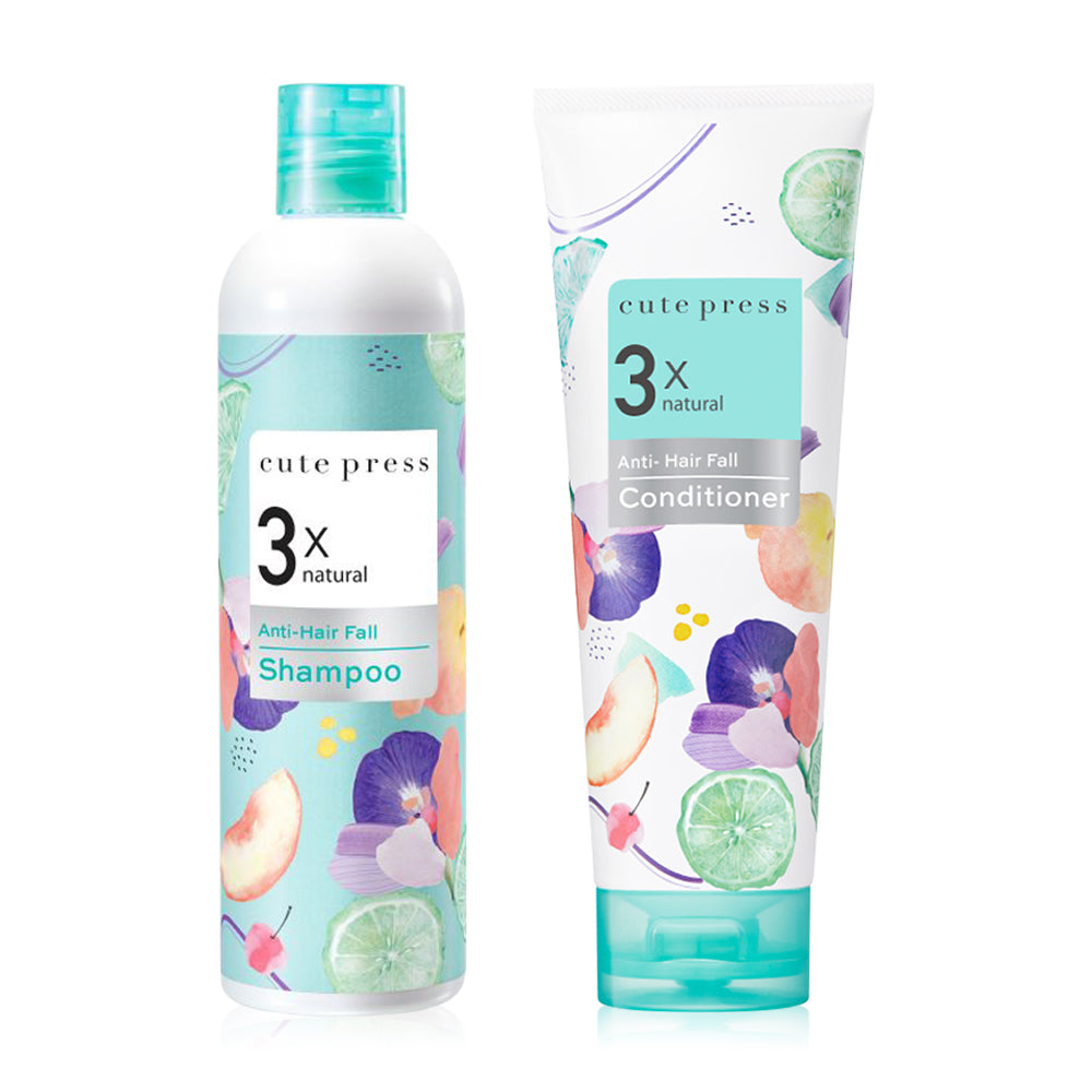 Cute Press Hair Care Set - Natural Anti-Hair Fall Shampoo & Conditioner - Beauty Buddy