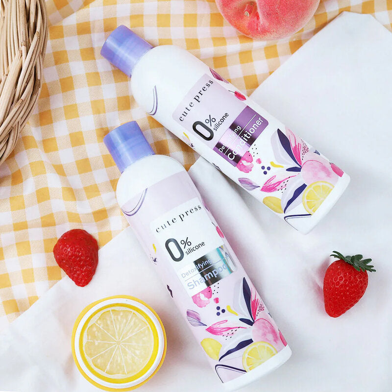 Cute Press Hair Care Set - Detoxifying Shampoo & Conditioner for Oily Scalp - Beauty Buddy