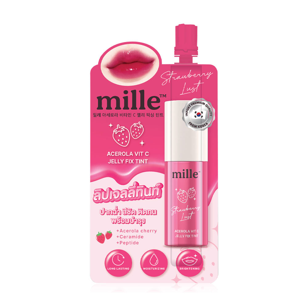 Mille Lip Tint - Acerola Vitamin C & Strawberry Lust Formula - Beauty Buddy