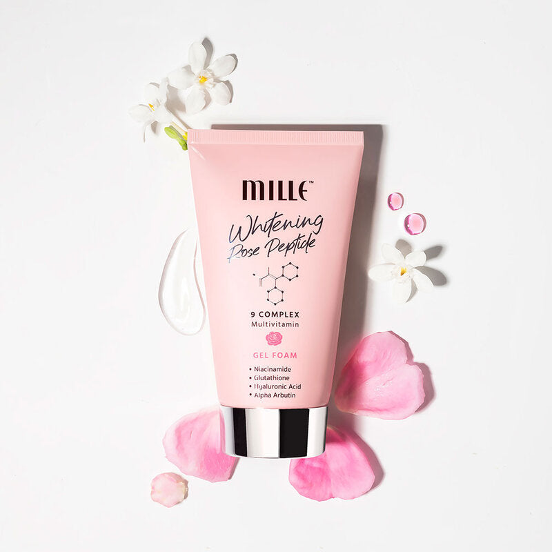 Mille Facial Cleanser - Whitening Rose Peptide 9 Complex - Beauty Buddy