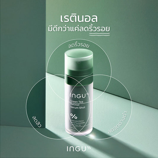 INGU Facial Serum - Green Tea Retinol 30ml - Beauty Buddy