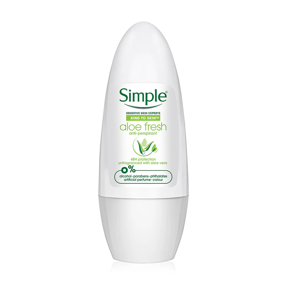 Simple Sensitive Skin Experts Soothing Anti-Perspirant Roll On 45ml Deodorant