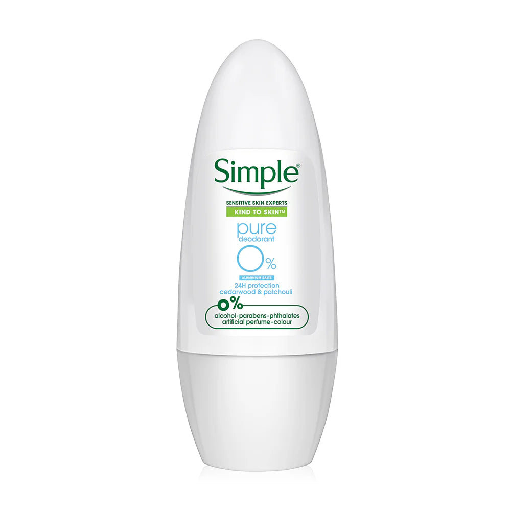 Simple Sensitive Skin Experts Pure Deodorant Roll On 45ml