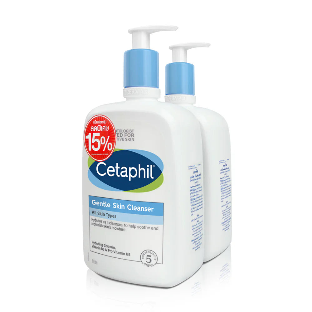 Cetaphil Gentle Skin Cleanser 1000ml x 2pcs
