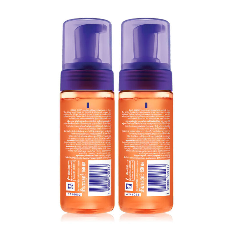 Clean & Clear Self Foaming Facial Wash 150ml x 2pcs