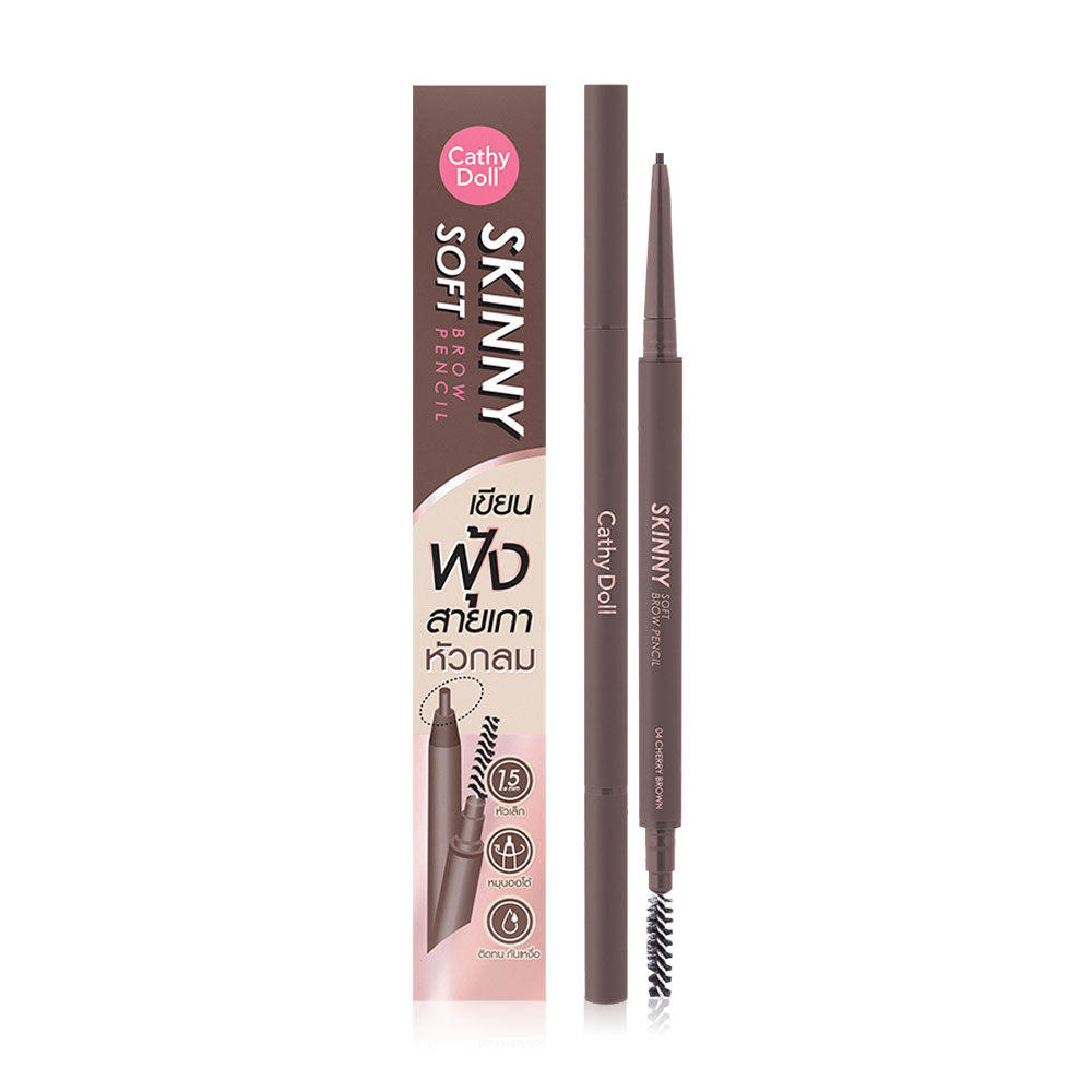 Cathy Doll Brow Pencil - 0.06g Cherry Brown, Waterproof & Long-Lasting - Beauty Buddy