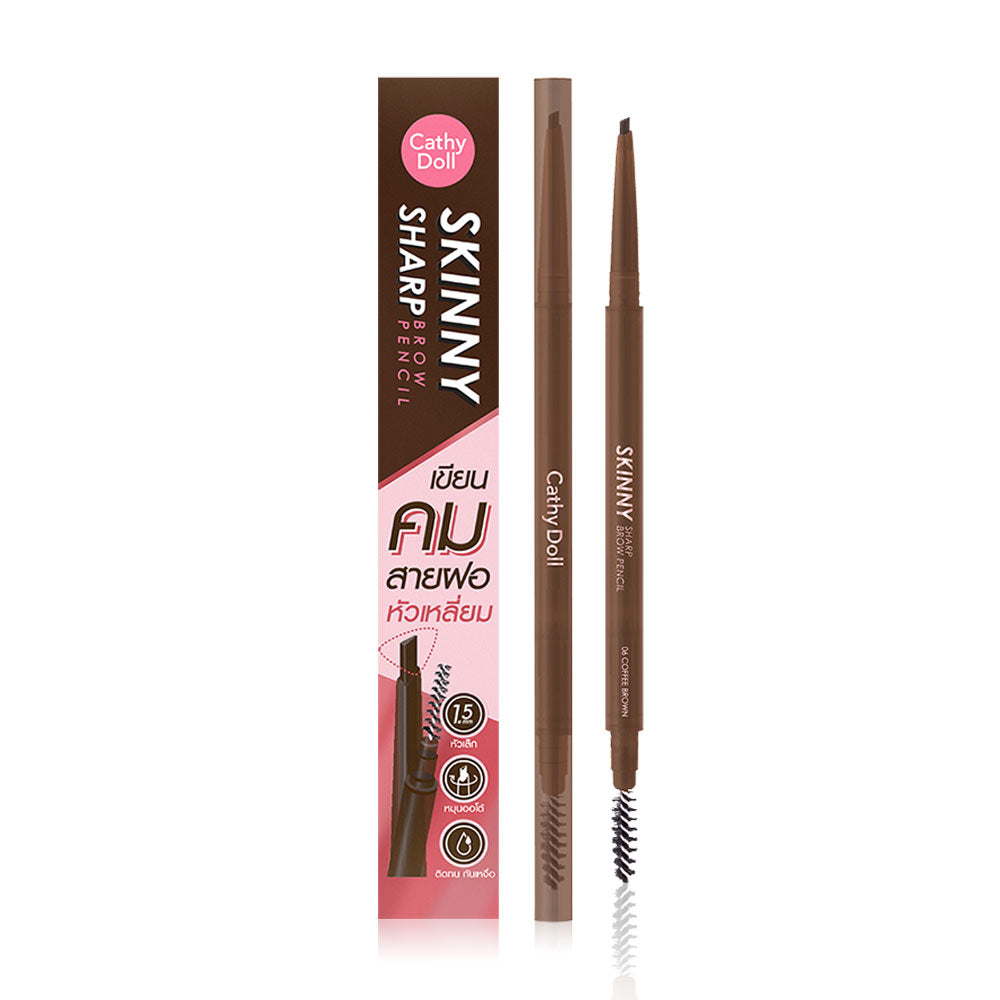 Cathy Doll Brow Pencil - 0.06g Coffee Brown, Automatic Rotating - Beauty Buddy