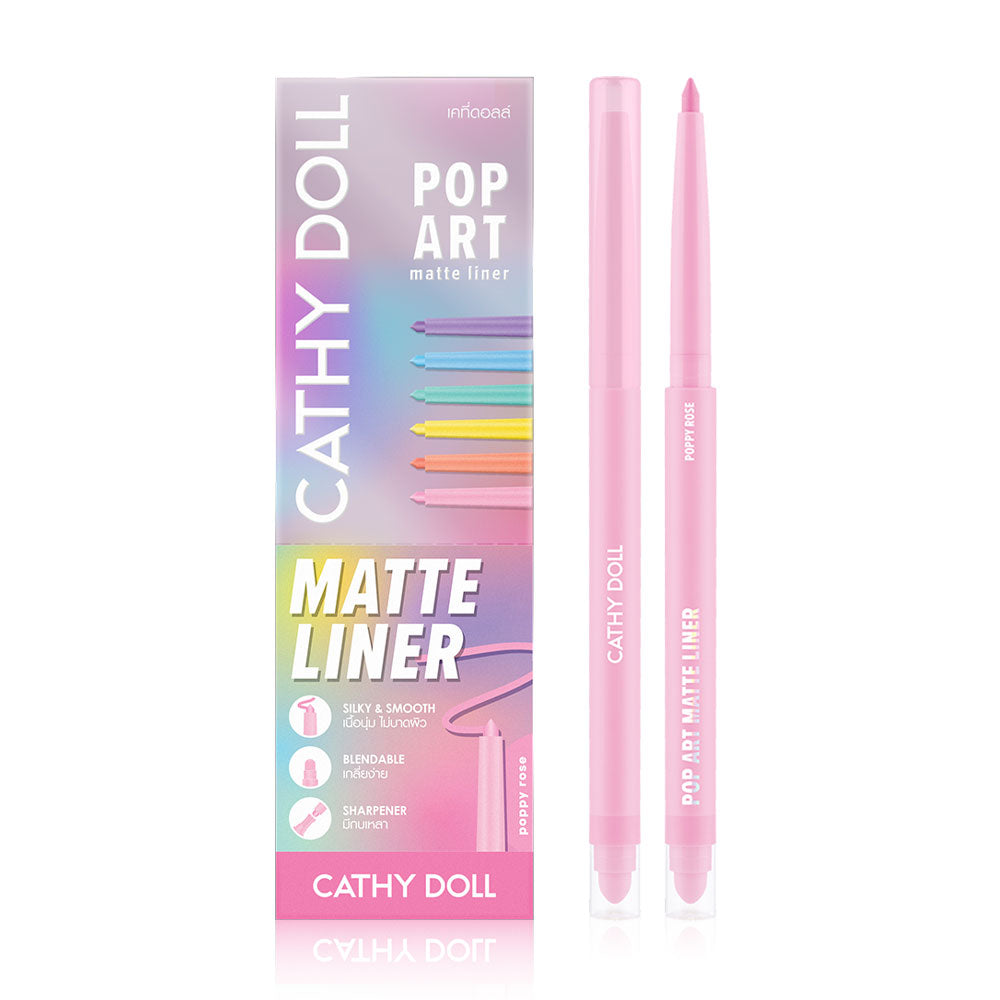 Cathy Doll Matte Liner - Poppy Rose Colorful Eyeliner - Beauty Buddy