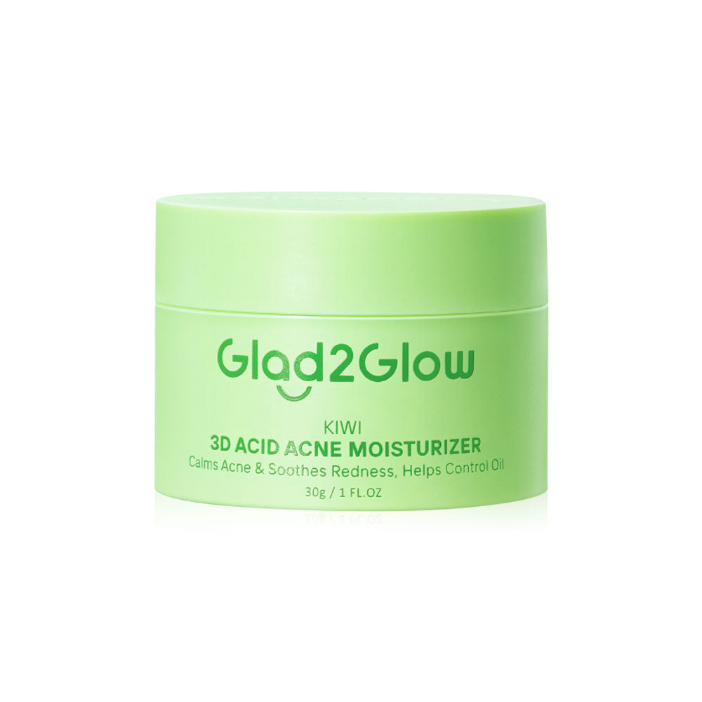 Glad2Glow Moisturizer - Kiwi 3D Acid for Oily, Acne-Prone Skin - Beauty Buddy