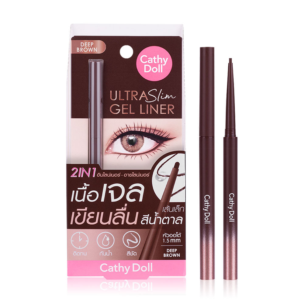 Cathy Doll Gel Eyeliner - Ultra Slim Deep Brown - Beauty Buddy