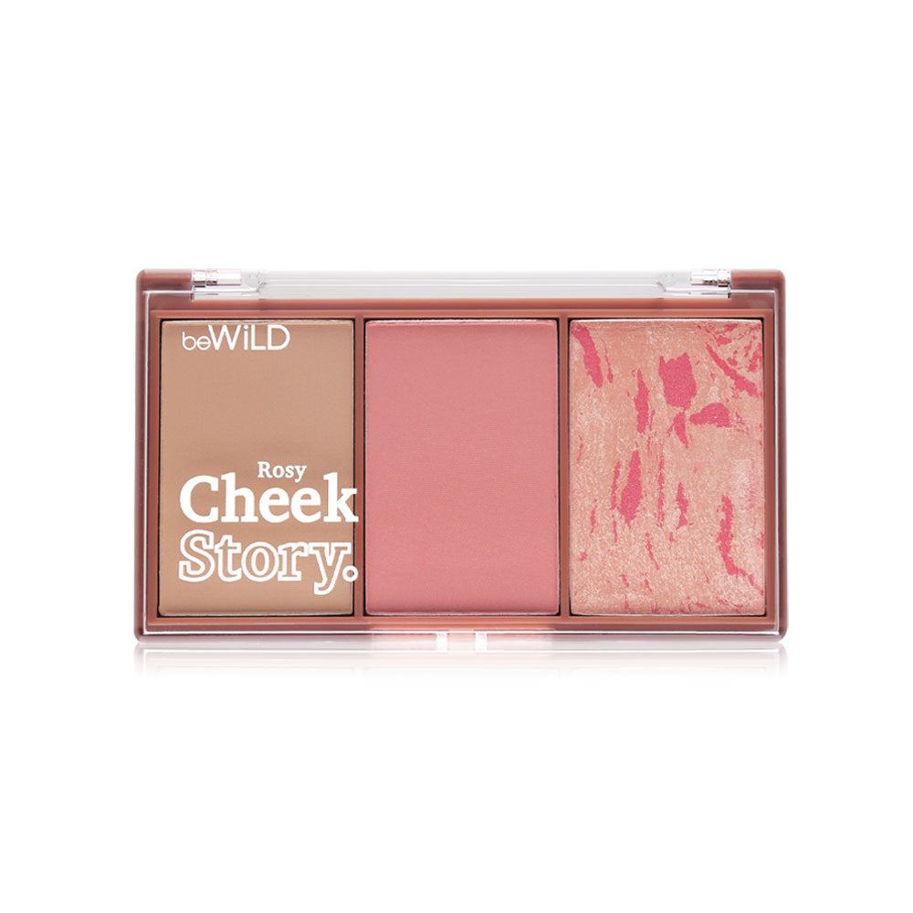 beWiLD Cheek Story - 3-in-1 Blush, Highlight & Contour #01 Rosy - Beauty Buddy