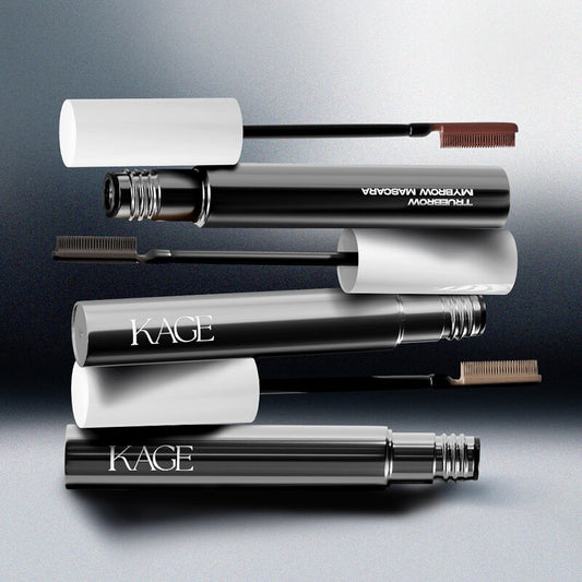 KAGE Eyebrow Mascara - Charcoal Shade with Silicone Brush - Beauty Buddy