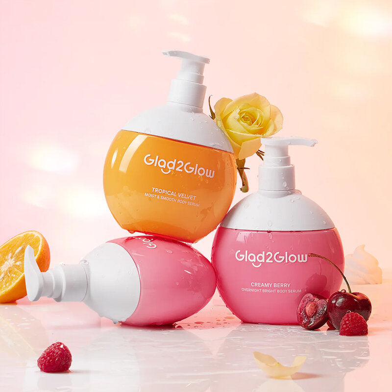 Glad2Glow Body Serum - Creamy Berry Overnight Brightening - Beauty Buddy