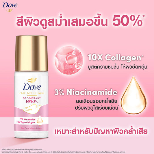 Dove Radiant + Care Deodorant Serum Collagen Roll-On 45ml