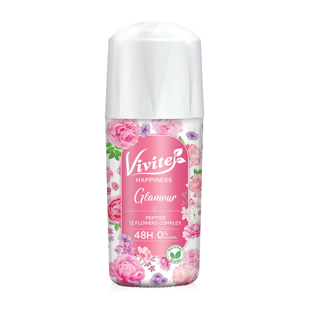 Vivite Happiness Glamour Floral Whitening Roll On 40ml #Pink