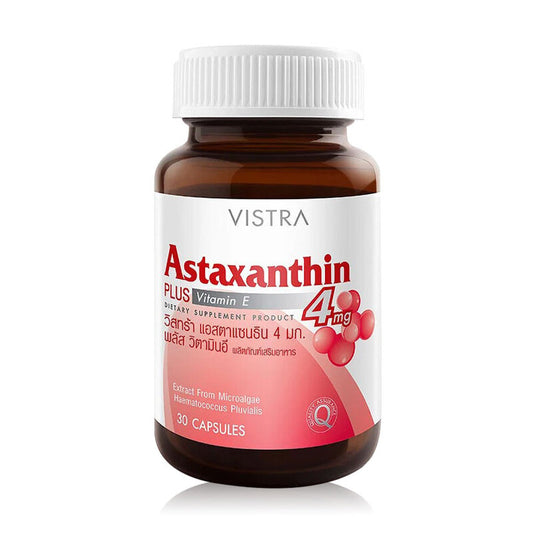 VISTRA Astaxanthin 4 Mg Plus Vitamin E 30 Capsules