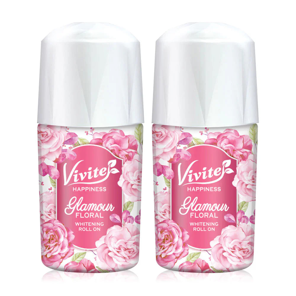 Vivite Happiness Glamour Floral Whitening Roll On 20ml x 2pcs
