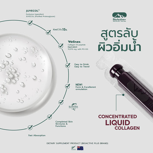 Bioactive Plus Bioactive+ Concentrated Liquid Collagen Mixed Berry Flavour 12g x 10 Tubes