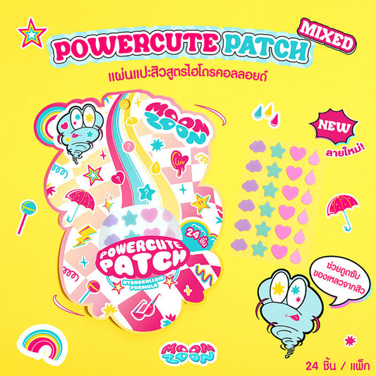 Moonzoon Powercute Patch Hydrocolloid Acne Patch Mixed 24 Dots