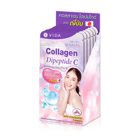 Vida Collagen Dipeptide C Dietary Supplement 14 Capsules x 6 Sachets