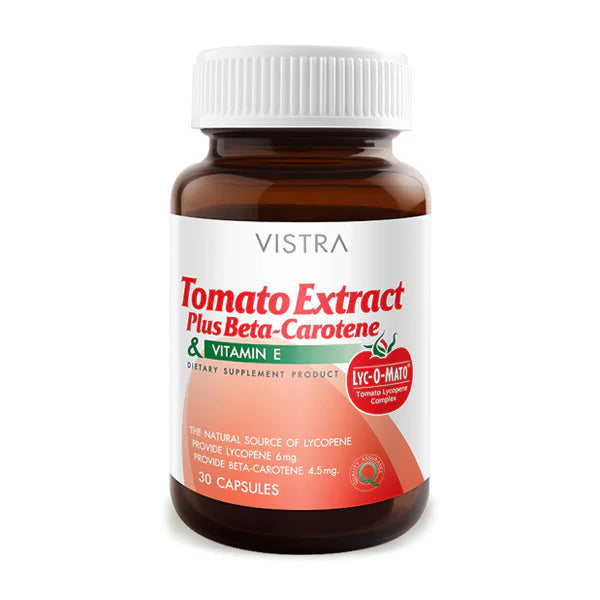 Vistra Tomato Extract Plus Beta-Carotene 30 Capsules