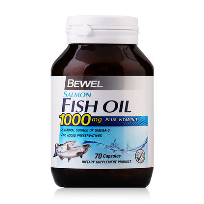 Bewel Salmon Fish Oil 1000Mg Plus Vitamin-E 70 Capsules