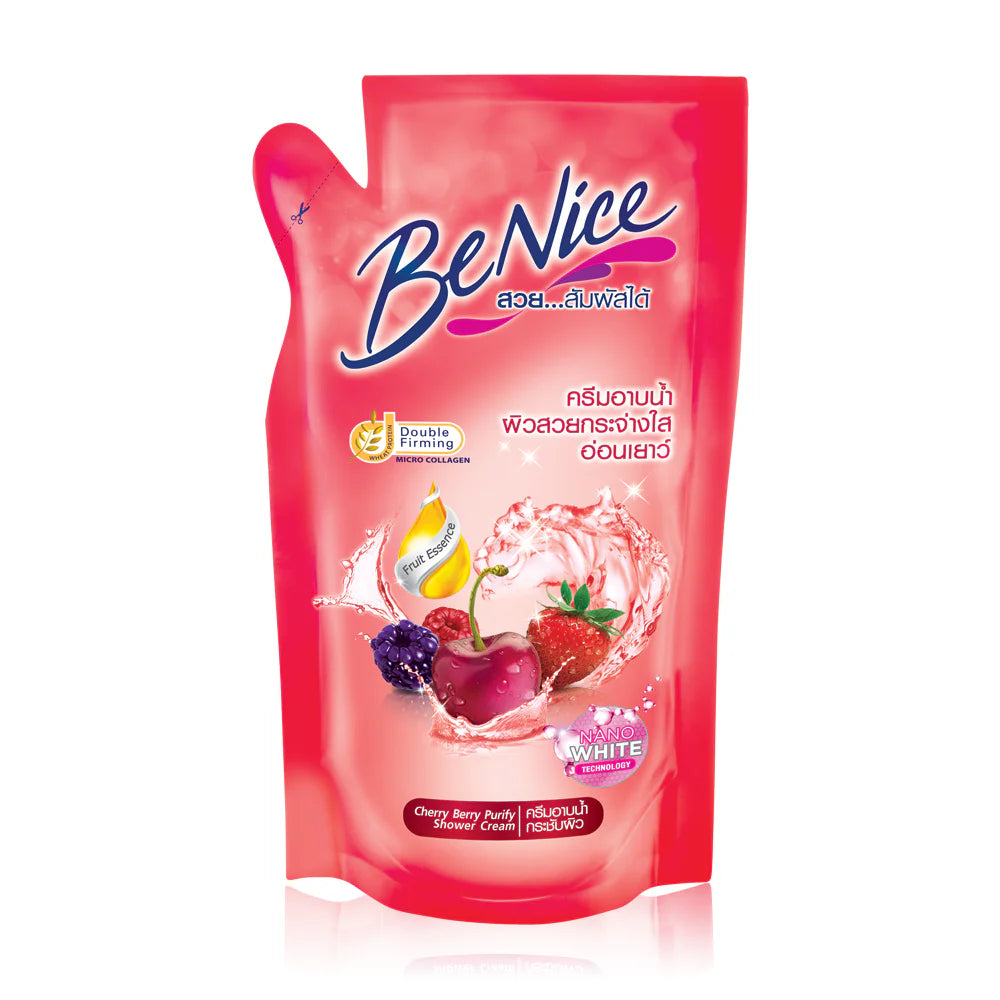 BeNice Shower Cream Cherry Berry 400ml (Refill)