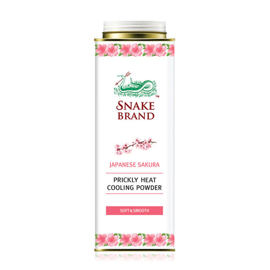 Snake Brand Japanese Sakura Prickly Heat Cooling Powder 280g #Soft&Smooth