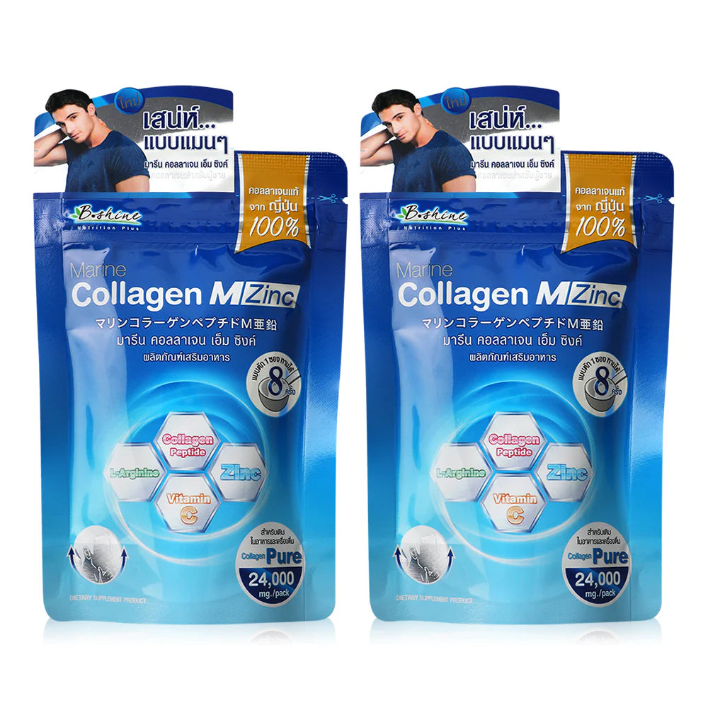 B.shine Marine Collagen M-Zinc Collagen dietary supplement for men 24g x 2pcs