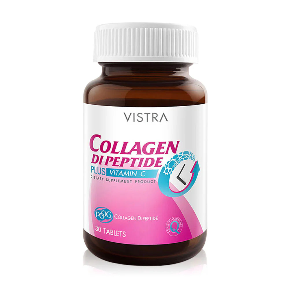 Vistra Collagen Dipeptide 1000mg Plus Vitamin C 30 Tablets