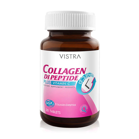 Vistra Collagen Dipeptide 1000mg Plus Vitamin C 30 Tablets