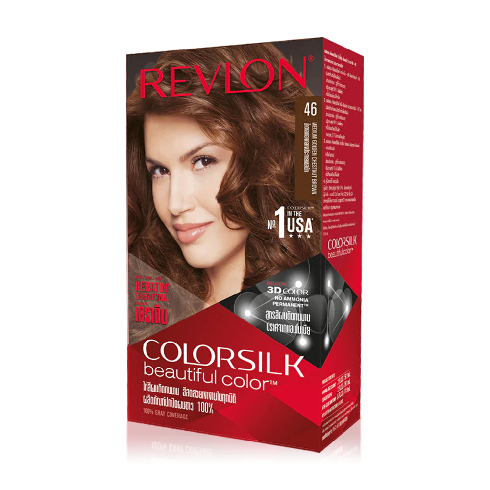 REVLON Colorsilk Beautiful Color with Keratin 130ml - #46 Medium Golden Chestnut Brown