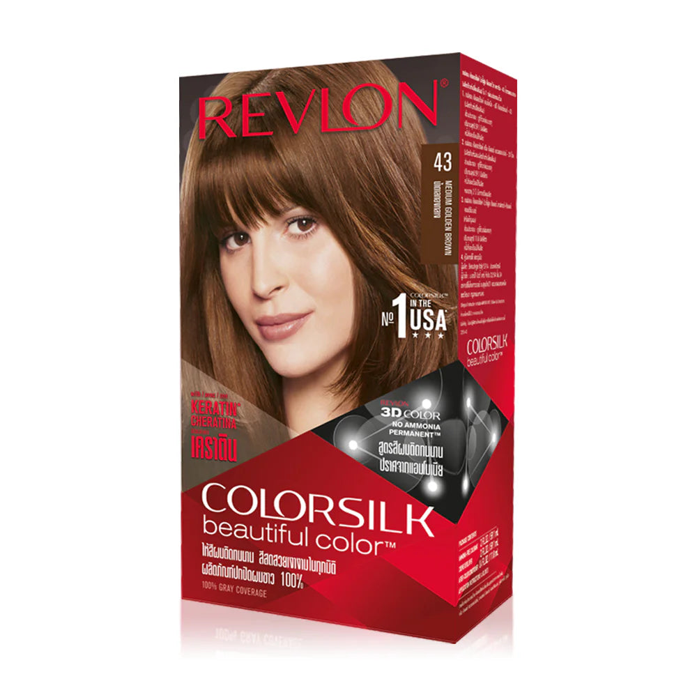 REVLON Colorsilk Beautiful Color with Keratin 130ml - #43 Medium Golden Brown