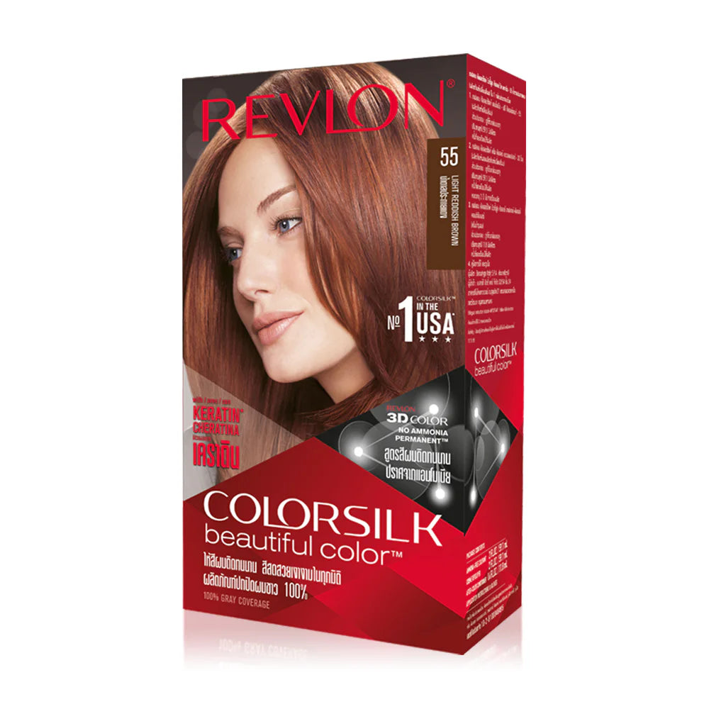 REVLON Colorsilk Beautiful Color with Keratin 130ml - #55 Light Reddish Brown