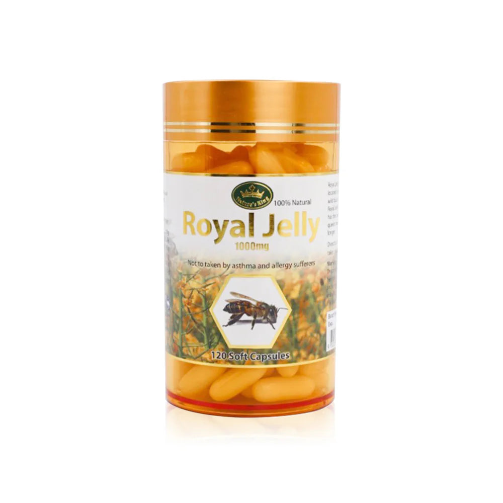 Nature's King Royal Jelly Original 120 Capsules Dietary Supplement